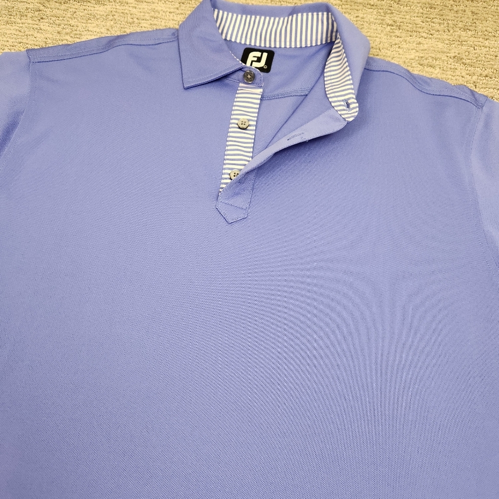 FJ FootJoy Golf Tour Polo Purple Lilac Breathable Performance Shirt Mens Large